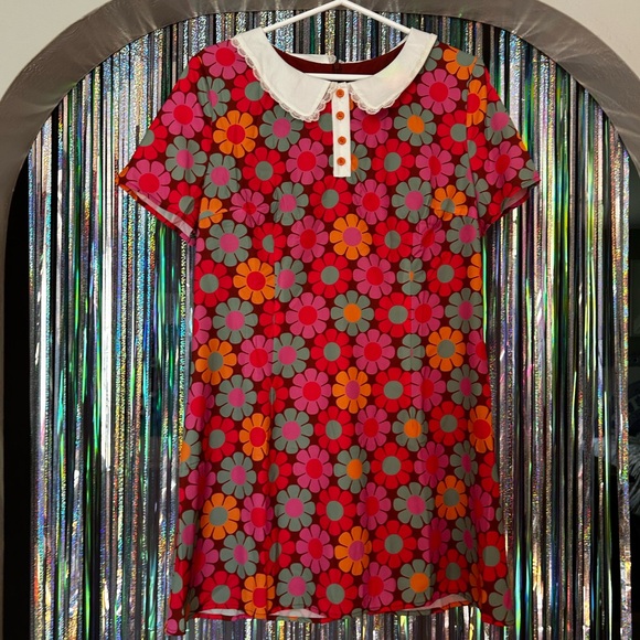 NWT Dollskill Retro Daisy Button Up Dress - Picture 2 of 9